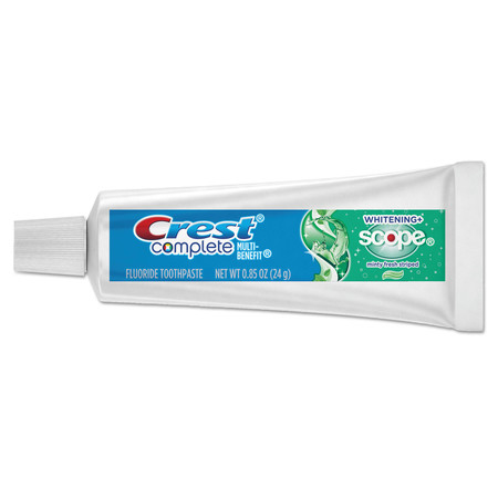 Crest Complete Whitening Toothpaste + Scope, Minty Fresh, 0.85 oz Tube, PK72 PGC 40162